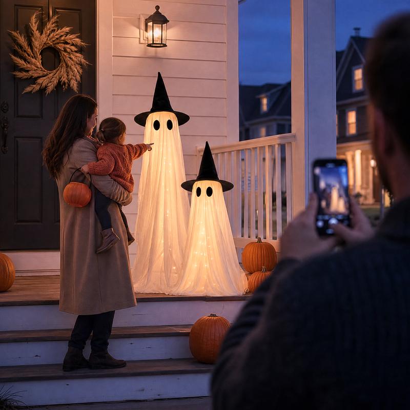 Halloween Spooky Ghost Decor Set